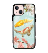 iPhone 13 Uyumlu Koi Balığı Tasarımlı Glossy Telefon Kılıfı