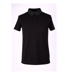 Trender Kot Yaka Siyah Erkek Polo Yaka T-shirt 568