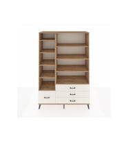 Hyperion Dolap 9 Raflı 4 Çekmeceli  132x44x195 Çam-Çam/Aytaşı