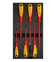 İzeltaş 4140009106 İzoleli Elektrikçi Tornavida Seti 1000 Volt 6 Parça