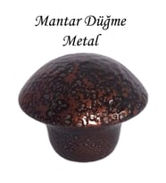 Bakır Mantar Düğme Kulp Mobilya Çekmece Dolap Kapak Kulbu Metal Kulp Aksesuarları Vidalı