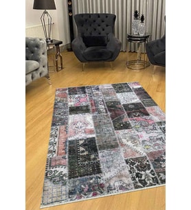 VALENCIA 1511 Patchwork Kaymaz Taban Yıkanabilir Modern Halı Kilim