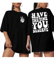 pilelistore- Bisiklet Yaka Kısa Kol Baskılı T-shirt - Siyah