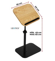 Ayarlanabilir Laptop Sehpası– MDF Tablalı Ayaklı Portatif Sehpa 30x40 Ebat