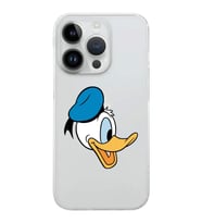 Apple iPhone 14 Pro Max Uyumlu Kamera Korumalı Tıpalı KapakDonald Duck Tasarımlı ŞeffafKılıf