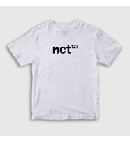 Presmono Unisex Çocuk Beyaz Logo K-Pop Nct 127 T-Shirt 275697tt (Beyaz)