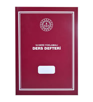 10 Ders Yoklamalı Ders Defteri 28x41 Kırmızı Plastik Kapak
