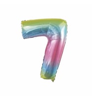 7 yaş rakam unicorrn renkli folyo balon