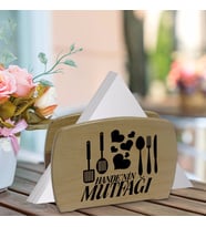 BK Gift Kişiye Özel İsimli Lüks Ahşap Peçetelik-1