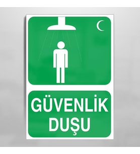 Güvenlik Duşu Uyarı Levhası 60x90cm (Karışık)