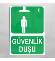 Güvenlik Duşu Uyarı Levhası 60x90cm (Karışık)
