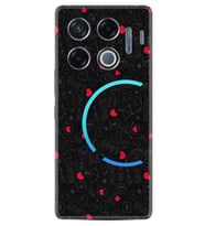 Infinix GT 20 Pro Kılıf Boutique Baskılı Resimli Siyah Kalp ve Ok Pcode -064