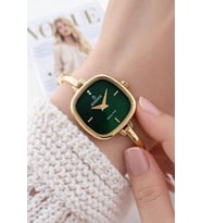 Essence Vintage Seri Küçük Kasa Çelik Kararma Renk Atma Yapmaz Kadın Kol Saat+Bileklik BD1222.170 (Sarı)
