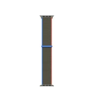 Apple Watch 7 45mm Uyumlu Kordon Hasır Örgü Kumaş Band-03 Strap Kayış (Zeytin Yeşili)