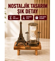 Klasik Tasarımlı Ahşap Kum Saati - Ev Ve Ofis İçin Masaüstü Aksesuarı