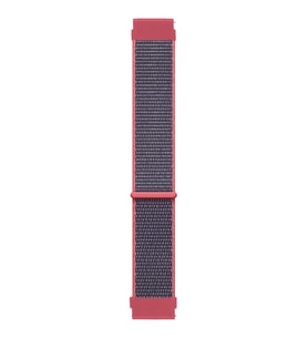 Microsonic Amazfit GTS 2 42mm Hasırlı Kordon Woven Sport Loop Koyu Pembe
