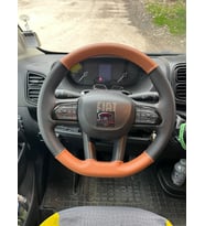 DİKİŞLİ DİREKSİYON KILIFI TABA / NOKTALI DERİ KAHVE DİKİŞLİ F.İAT DUCATO BU DİREKSİYONLAR İÇİN