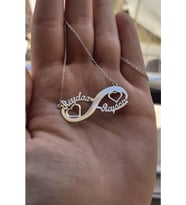 925 Ayar Gümüş Sonsuzluk Kolye (Altın)