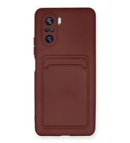 Mi 11i Kılıf Kelvin Kartvizitli Silikon - Bordo