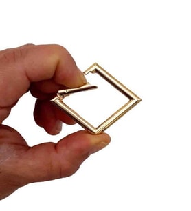 Angel Çanta Aksesuar Kare Yaylı Halka 3.5 X 5.5 Cm Light Gold Renk