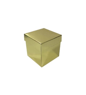 Komple Karton Kutu Düz Renk 7X7X7 CM (25 Adet)  Gold