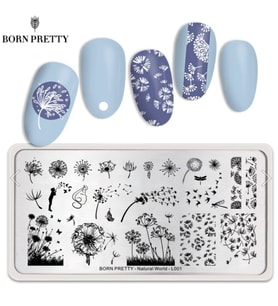 Born Pretty metal stampa tabakası Natural World BP-L001 (48707)