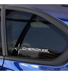 Cherokee Yan Cam Sticker Oto Kapı Çıkartma Tuning oto 20 cm x 7 cm yazı 44