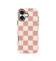 iPhone 16 Vorian Çift Katmanlı MagSafe Kılıf Blush Checker