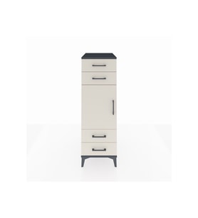 Kronos Dolap 2 Raflı 4 Çekmeceli Tek Kapaklı 44x59x134 Antrasit-Aytaşı