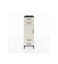 Kronos Dolap 2 Raflı 4 Çekmeceli Tek Kapaklı 44x59x134 Antrasit-Aytaşı