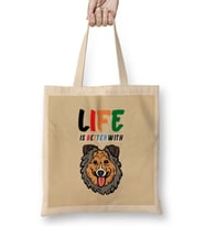 Funny Dog Lover Gift For Women Men Bez Çanta Uzun Saplı