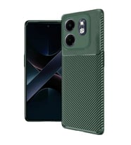 İnfinix Smart 9 Kılıf Auto Fus Karbon Kapak - Koyu Yeşil