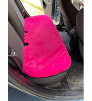 Yumuşak Tüylü Peluş Serme Oto Koltuk Koruyucu Minder Arka Fuşya Pembe