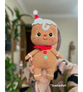 El Yapımı Amigurumi Kurabiye Adam Arkadaşa Sevgiliye Hediye