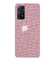 Redmi Note 11 Pro Uyumlu Cute Pink Pig Tasarımlı Şeffaf Telefon Kılıfı