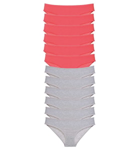 Mulvxbrf Brf02 12 Adet Süper Eko Set Likralı Kadın Slip Külot Fuşya Gri (Mulvix)