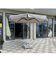 Zeycamping 3m2 Bahçe Plaj Teras kamp Cafe Restorant Semşiye (Ayak Hariç ) (Krem)