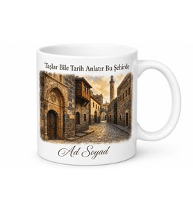 Diyarbakır Taş Evler Temalı Baskılı Kupa Bardak Hediye Porselen Mug
