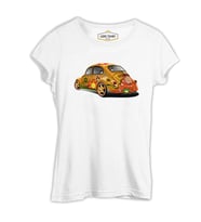 Bugs in Color Beyaz Kadın Tshirt