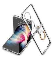 Lexroo Huawei P50 Pocket Kılıf Yüzüklü Kıpta Kılıf - Gümüş