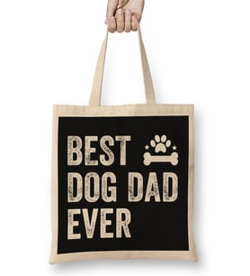 Best Dog Dad Ever 013 Bez Çanta Uzun Saplı