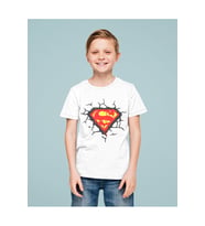 Tasarım Süperman Baskılı Unisex Film Kahramanı Çocuk Tişört (1-12 Yaş)