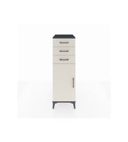 Kronos Dolap 2 Raflı 3 Çekmeceli Tek Kapaklı 44x59x134 Antrasit-Aytaşı