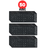 MN6 MF01 Türkçe F Klavye Sticker/Kaliteli PVC-50 Adet/Türkçe F Klavye Etiketi