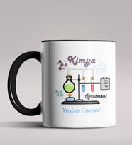 Kişiye Özel Kimya Öğretmeni Tasarım Siyah Renk Kupa Bardak 9 (Siyah)