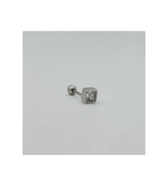 Cerrahi Çelik Kare Tektaş Küpe Tragus Helix Kıkırdak Piercing