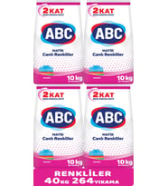 Abc Matik Toz Çamaşır Deterjanı 40Kg (4PK*10KG) Canlı Renkler (264 Yıkama)
