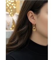Gümüş kırmızı taşlı telkari küpe is36w2 (Sarı)