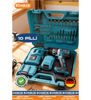 48V 5AH 13MM 65NM DARBELİ TORKLU 10 PİLLİ ÇİFT AKÜLÜ VİDALAMA MATKAP