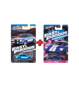 Hot Wheels 2'Li Fast & Furious Hızlı Ve Öfkeli Özel Seri Ford Serisi Uzun Kartonet Oyuncak Araba Mod